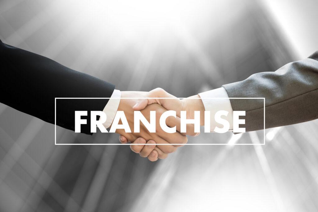 FRANCHISE Marketing Branding Einzelhandel und Unternehmen Arbeit Mission Konzept